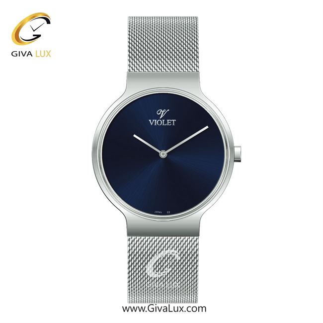 ساعت مچی اورجینال مردانه ویولت VIOLET نقره ای | نقره ای| سرمه ای| کد رفرنس 0568